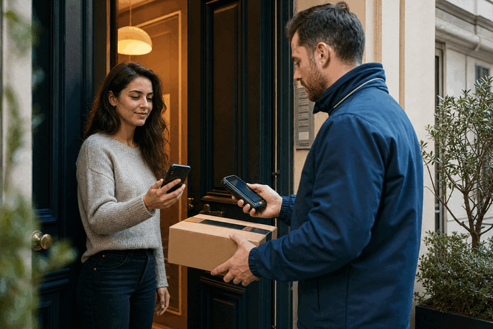 Delivery verifying the identity of the recipient
